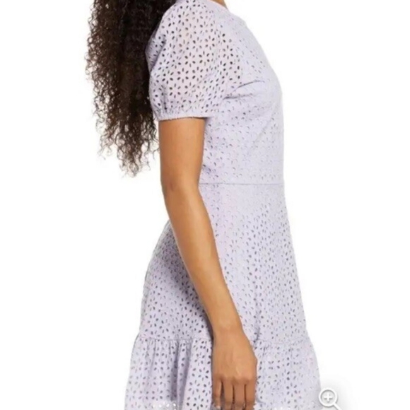 Speechless Lilac Eyelet Summer Vacation Casual Mini Dress - Picture 2 of 5